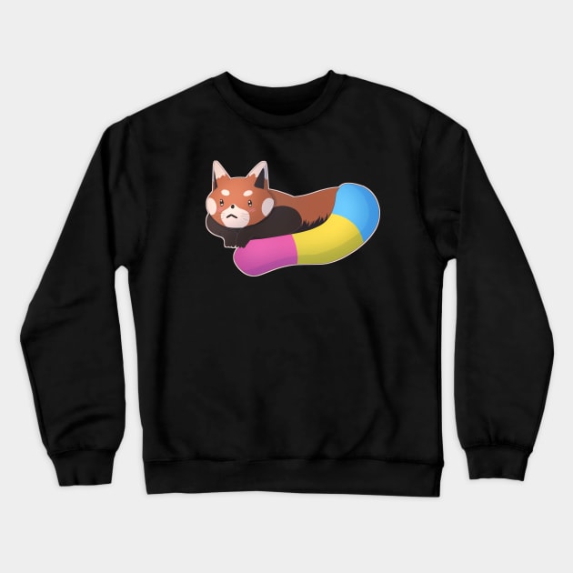 Pansexual Pride Red Panda Crewneck Sweatshirt by celestialuka